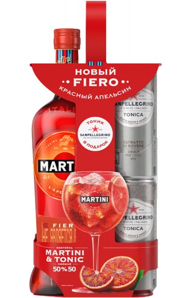 Набор "Martini" Fiero, + 2 тоника "San Pellegrino"